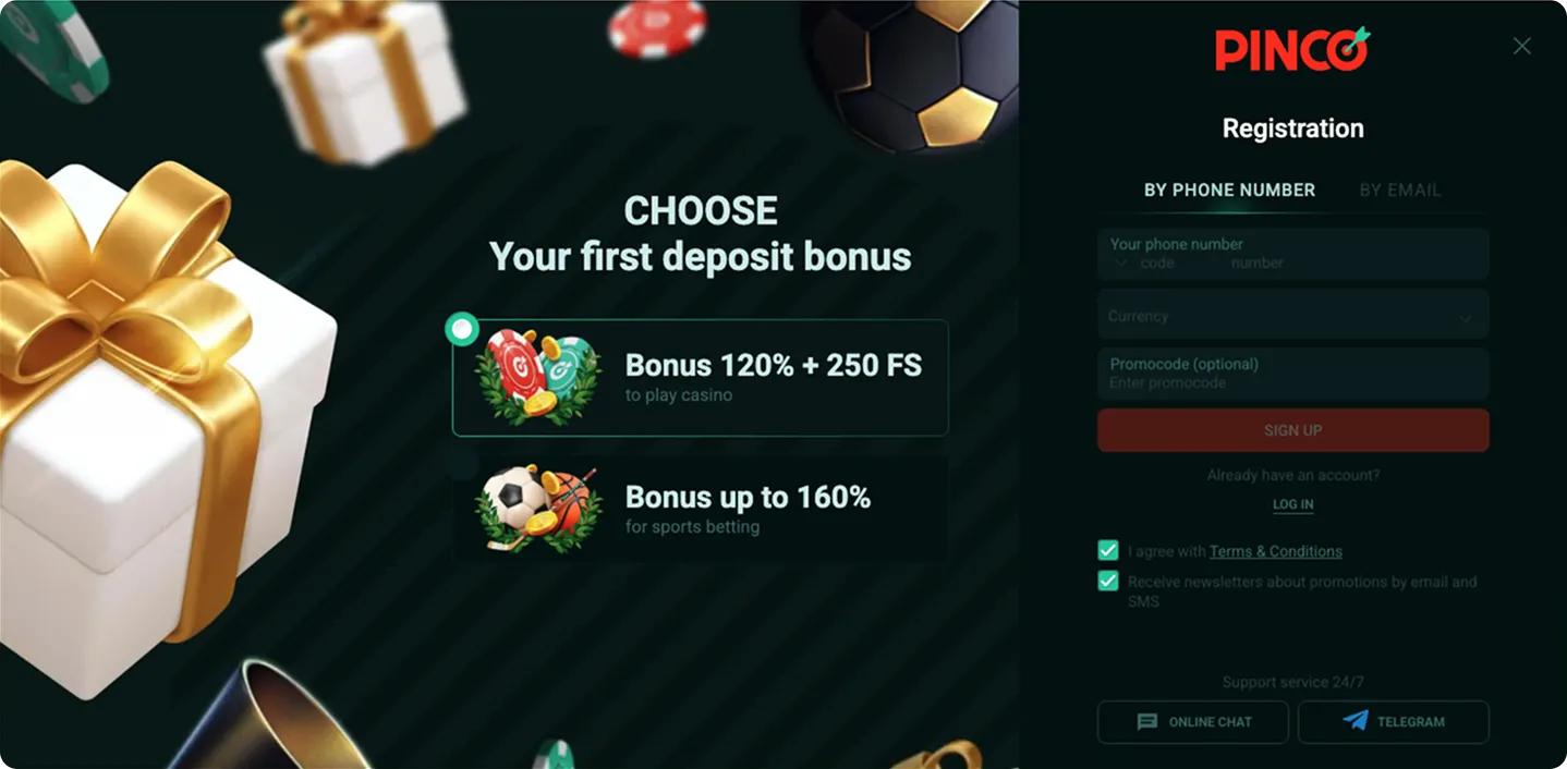 Pinco registration guide
