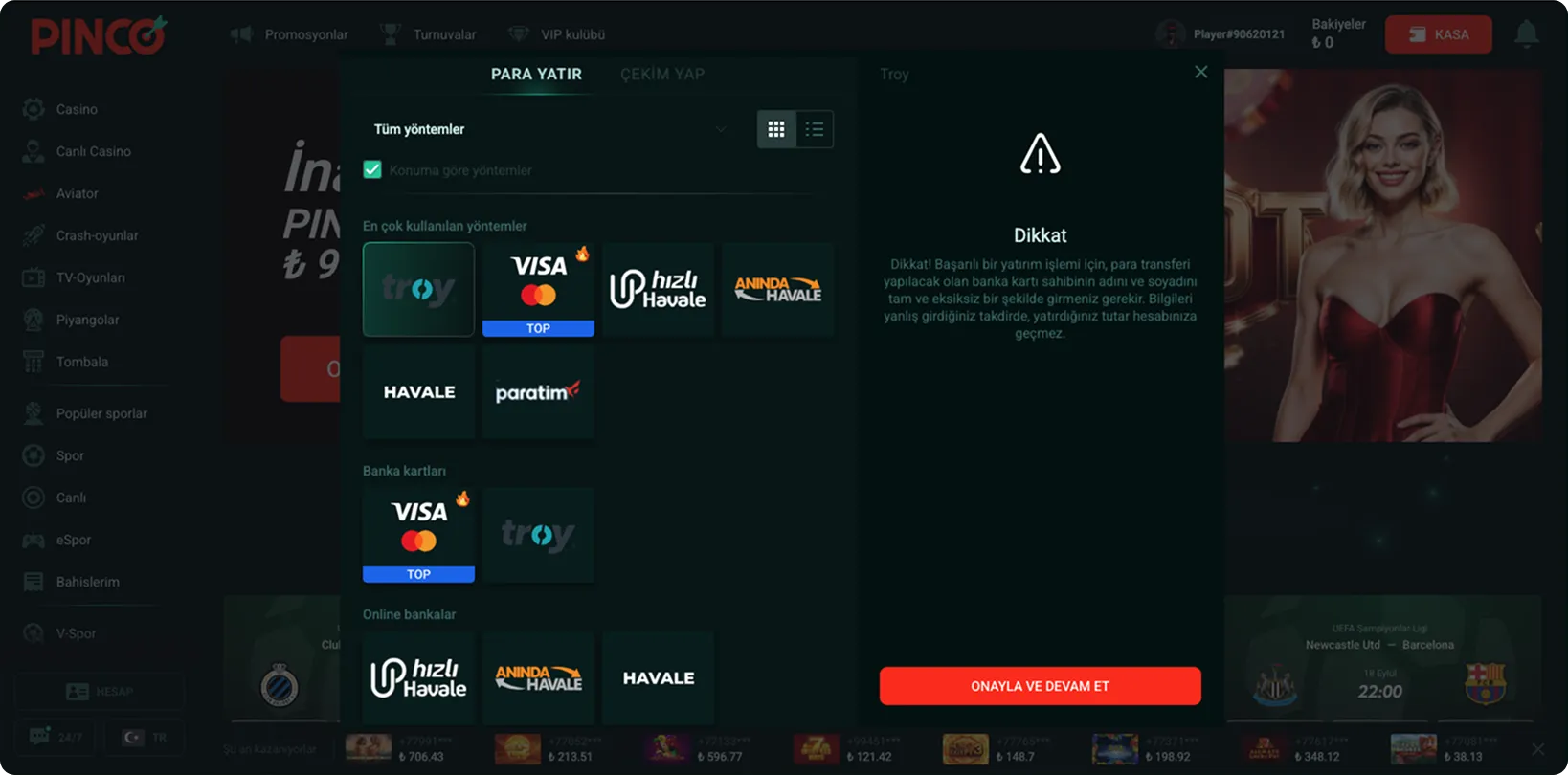 Pinco kayıt kasası