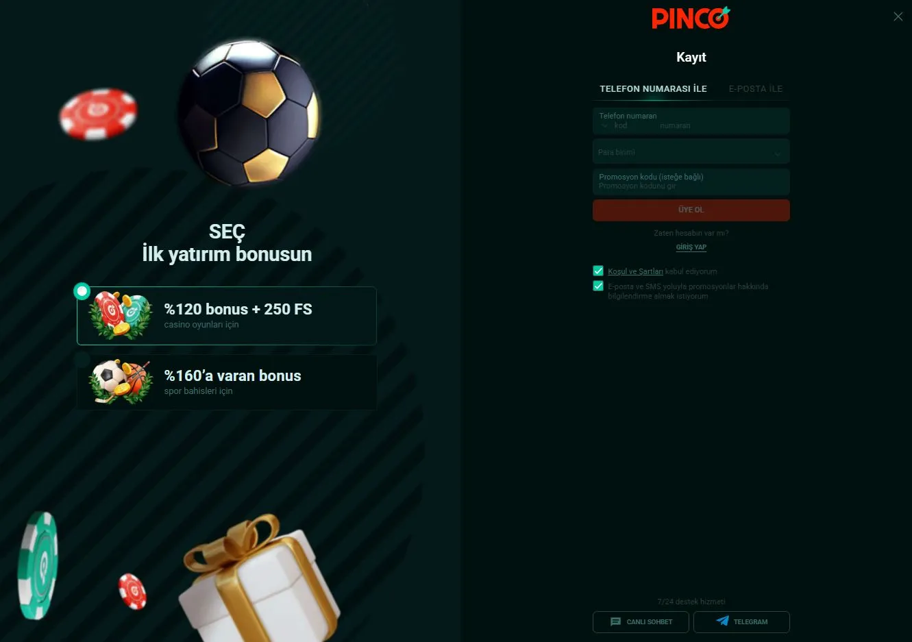 pinco kaydı